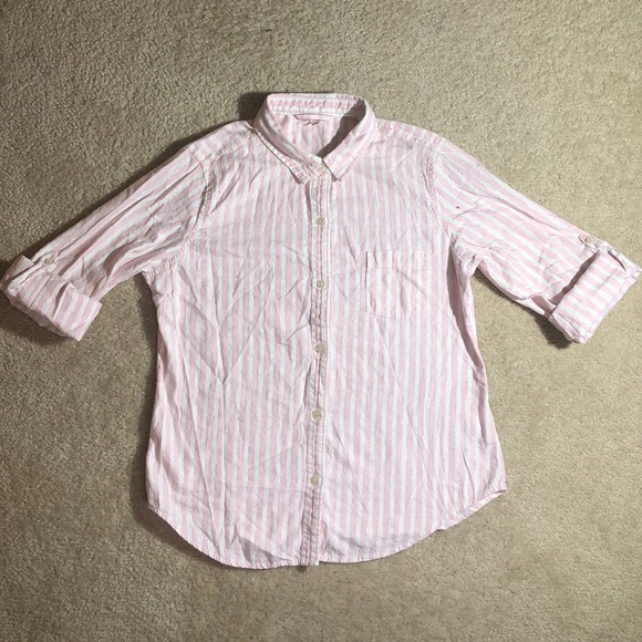 Victoria’s Secret Classic Pink Stripe Pajama Top